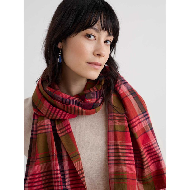Seasalt Cornwall Merrymaker Scarf - Spring Squall Squash image number 2
